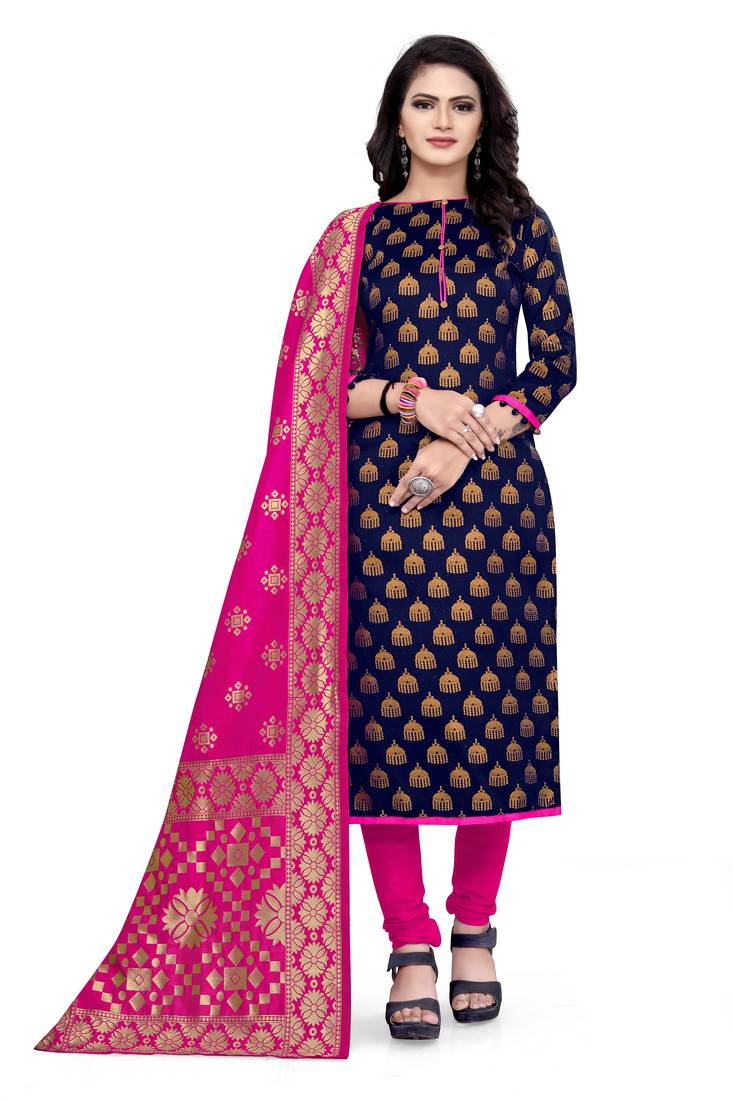 Navy Blue  Brocade Salwar	