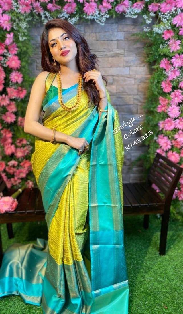 London Beauty Yellow Color Silk Saree